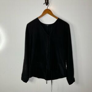 Rails‎ Black Silk Button Down Blouse Size Small